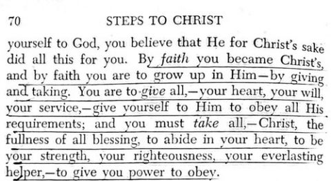 Scan of Elder Minchin's Copy of Steps to Christ
