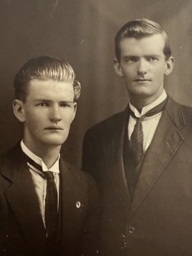 Len and his brother as young men in Western Australia.