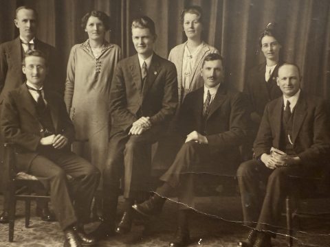 Len with the Longburn College, NZ faculty, before May arrived.